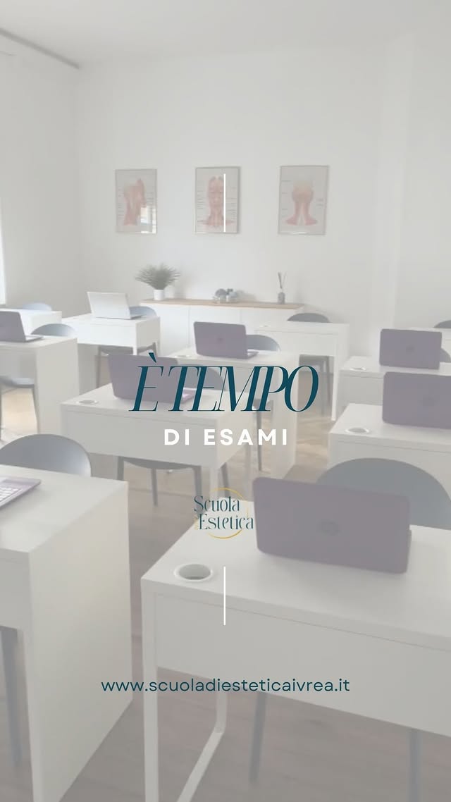 Aula della Scuola di Estetica di Ivrea durante il periodo degli esami